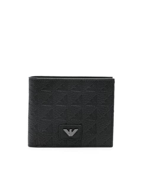 EMPORIO ARMANI Eagle-plaque leather wallet