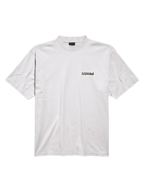 BALENCIAGA Men's Masking Tape Medium Fit T-Shirt - Dirty White