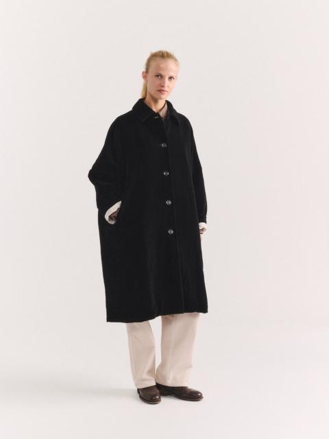 CASEY/CASEY BIG BLOBBY COAT - MID VELVET - BLACK