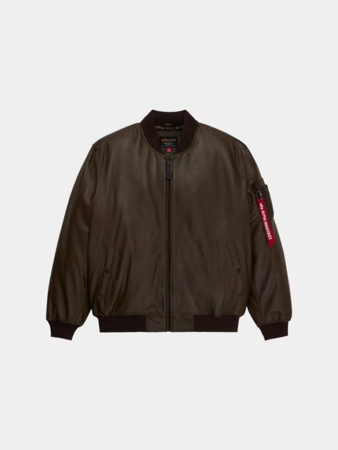 Nike LEATHER MA-1 FLIGHT JACKET (ESPRESSO)