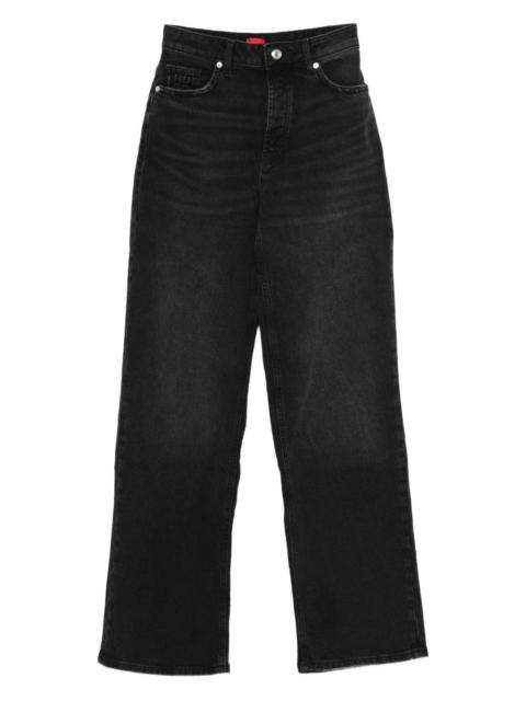 HUGO logo-patch straight jeans