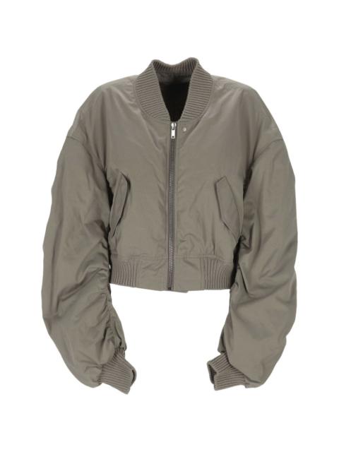 Rick Owens ruched-sleeve bomber jacket