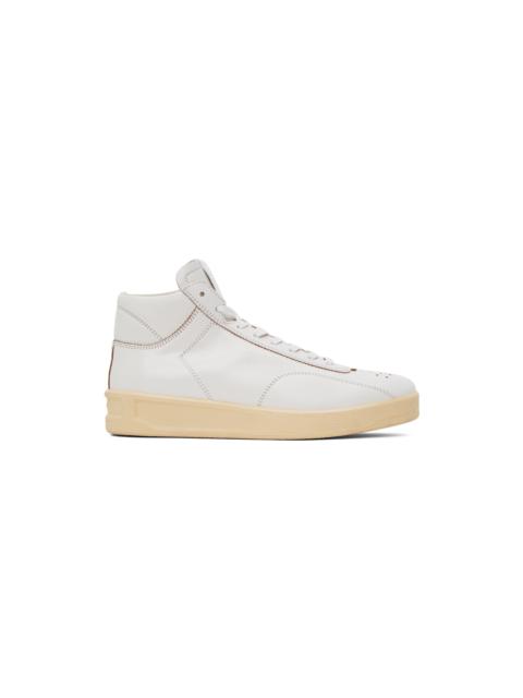 Jil Sander White Leather Sneakers