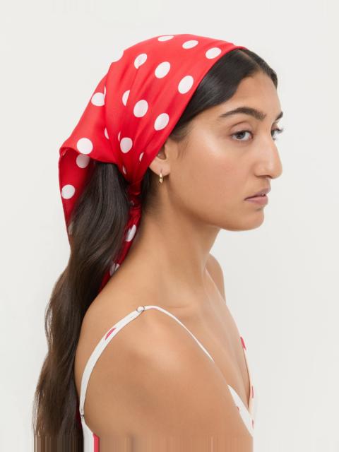 LOEFFLER RANDALL Beverly Red/White Silk Scarf
