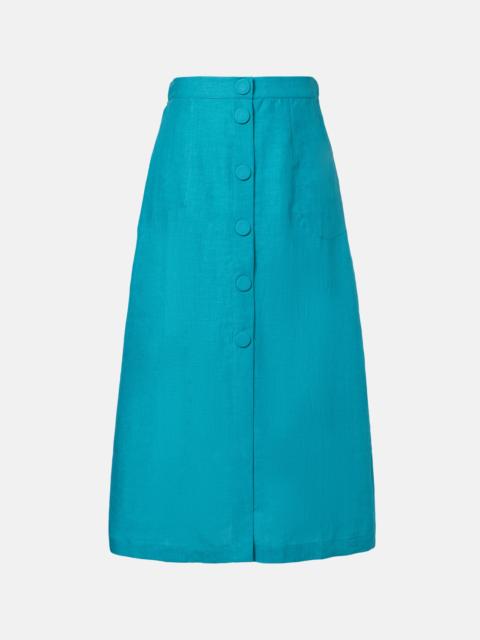 ERES Amusante linen midi skirt