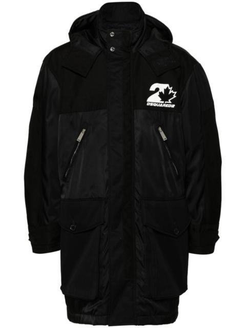 DSQUARED2 D2 Leaf hooded parka