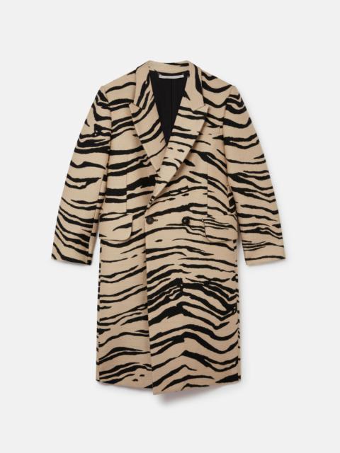 Stella McCartney Tiger Print Double-Breasted Coat