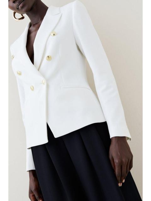 KAREN MILLEN Forever Petite Tailored Button Military Blazer