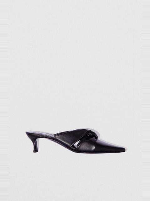 LEONCIA BLACK LAMB NAPPA LEATHER