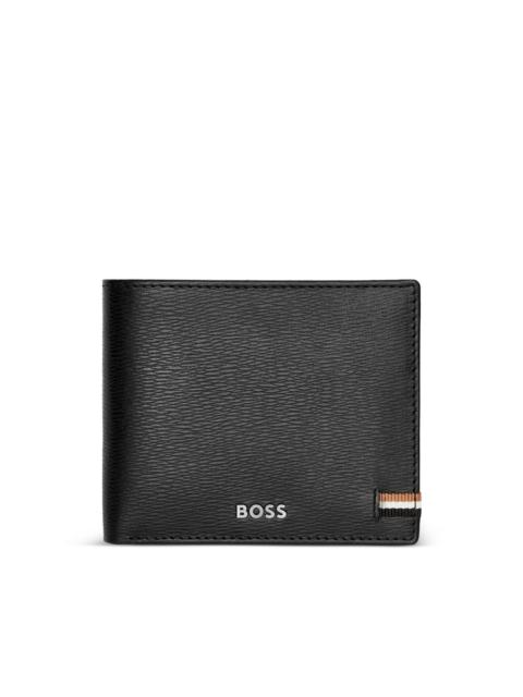 BOSS logo-print leather wallet