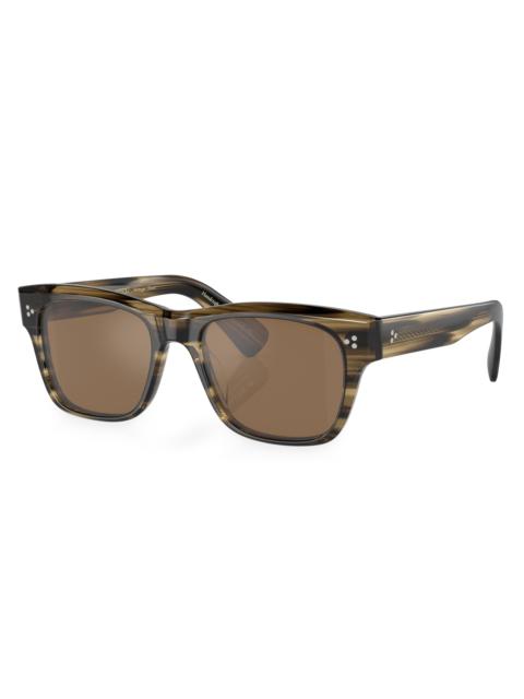 Oliver Peoples Women's Birell 52MM Square Sunglasses - Olive
