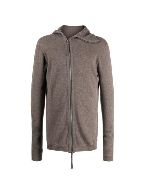 cashmere zip-up hoodie