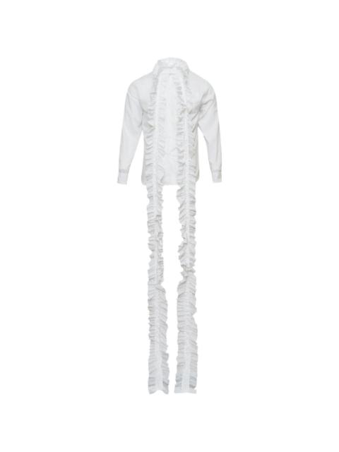 Comme des Garçons Homme Plus ruffled long-trim shirt