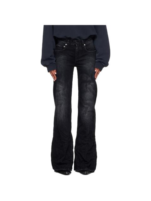 BALENCIAGA Black Wide Leg Jeans