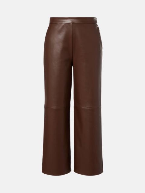 'S Max Mara Amati cropped faux leather wide-leg pants