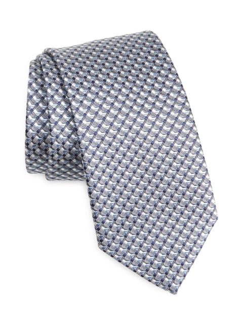 Geometric Pattern Silk Tie