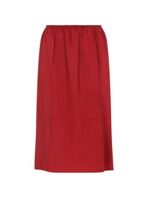 Carven gathered-waist midi skirt