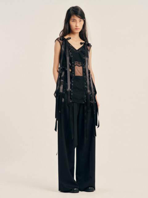 Simone Rocha Unraveling Ribbon Portrait Top