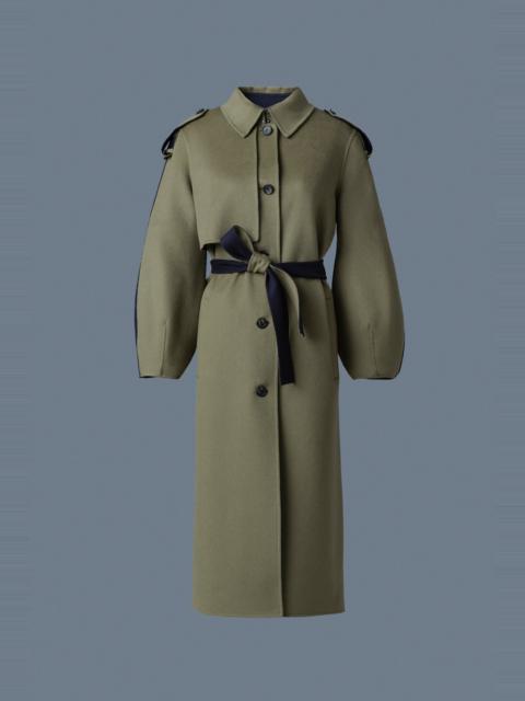 MACKAGE CEYLA Double-Face Wool Coat with Sash Belt