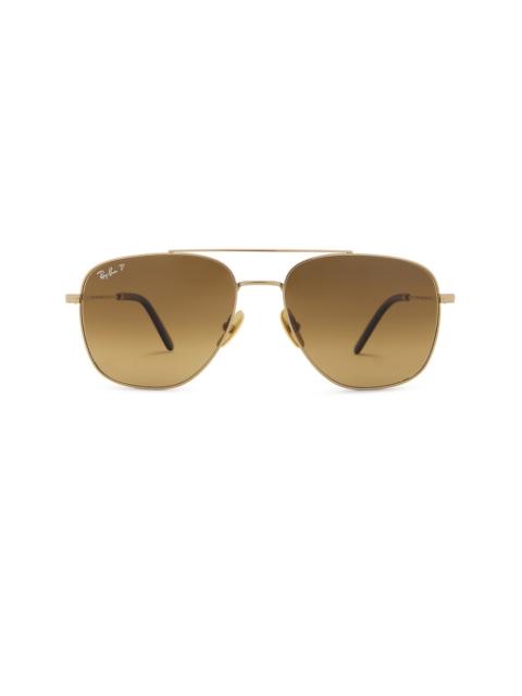 Ray-Ban William Titanium Polarized Aviator Sunglasses