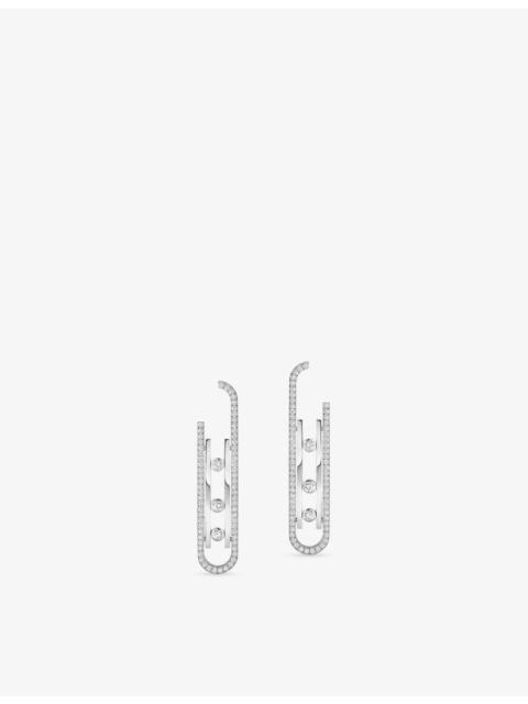MESSIKA Move 10th 18ct white-gold and diamond earrings