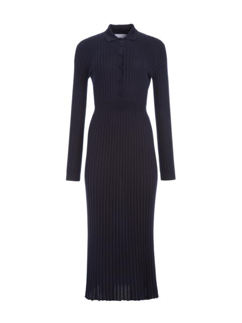 Ardor Knit Dress in Navy Cashmere Silk