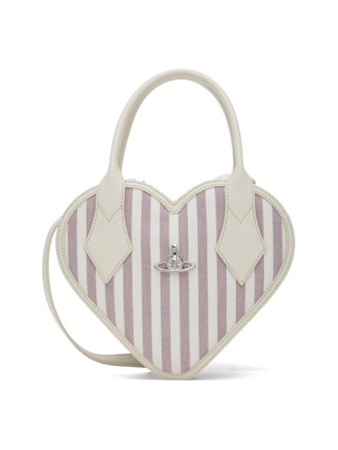 Vivienne Westwood Off-White & Purple Josephine Heart Crossbody Bag