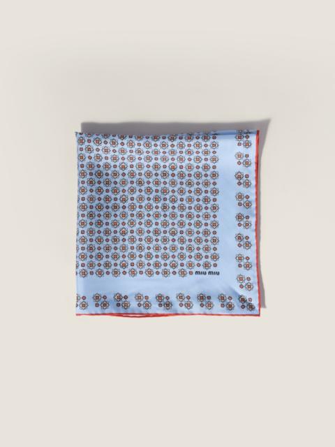 Miu Miu Printed twill scarf