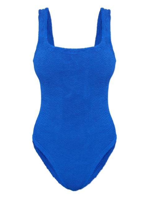Hunza G square-neck crinkle swimsuit