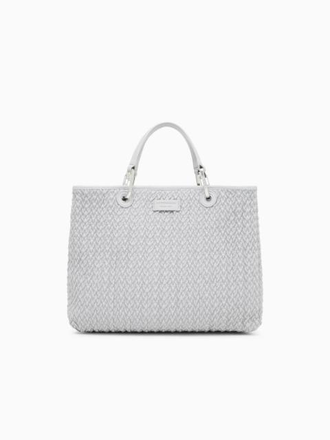 EMPORIO ARMANI QUILTED-EFFECT MEDIUM MYEA SHOPPER BAG
