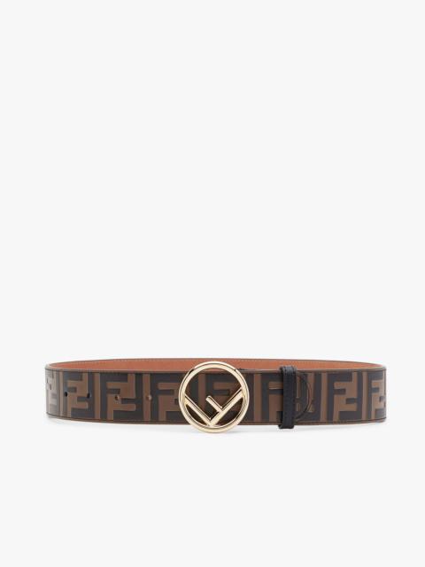 ベルト FENDI BROWN LEATHER SQUARED FF REVERSIBLE BELT 8C0719ARN1F1PPC_01