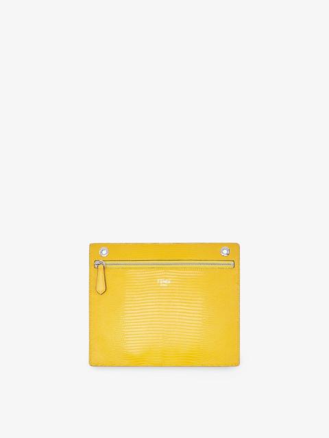 FENDI Yellow lizard pocket