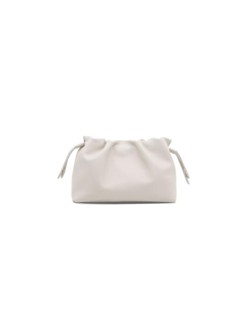 Studio Amelia Alexandra Petite Leather Drawstring Bag light grey