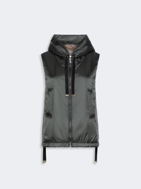 Max Mara GREENGO Padded water-repellent hooded gilet - DARK GREEN