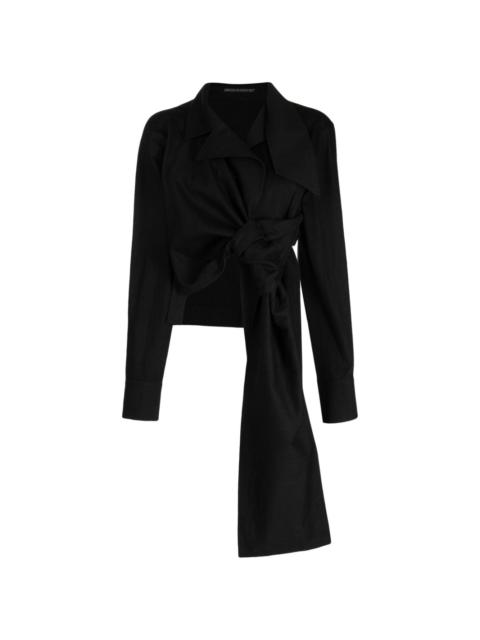 Yohji Yamamoto gathered cropped cotton jacket