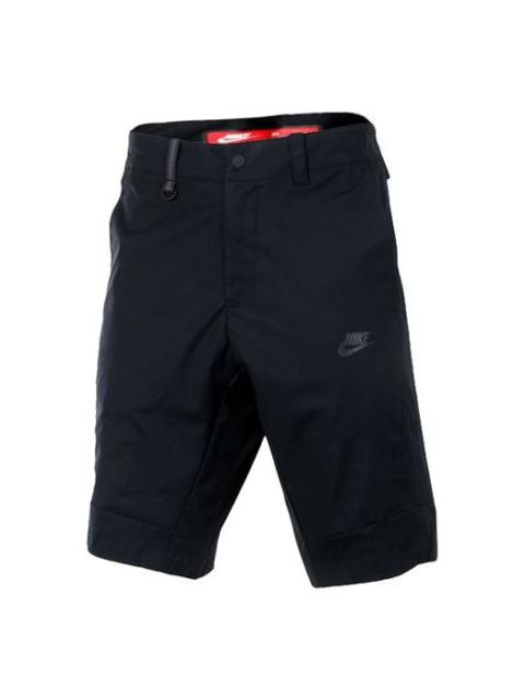 Nike Nike Logo waterproof Zipper Cargo Shorts Black 823366-010