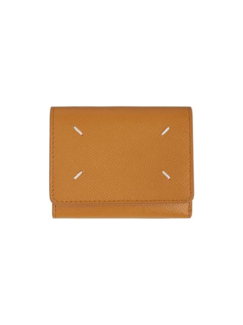 Tan Four Stitches Wallet