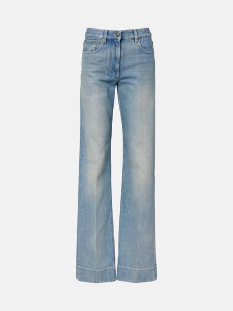 Valentino Low-rise wide-leg jeans