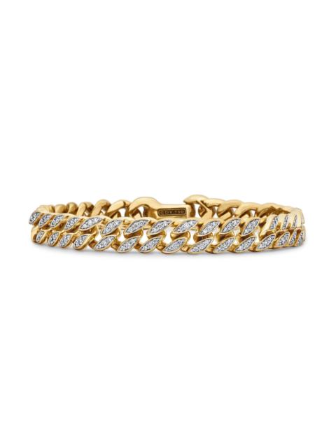 DAVID YURMAN Men's Curb Chain Bracelet in 18K Yellow Gold - Diamond