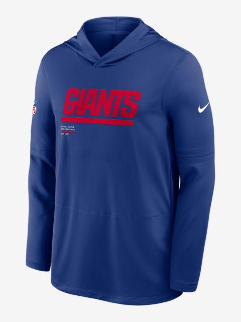 Nike New York Giants Pure Fury Sideline Men's Nike Dri-FIT NFL Long-Sleeve Hooded Top
