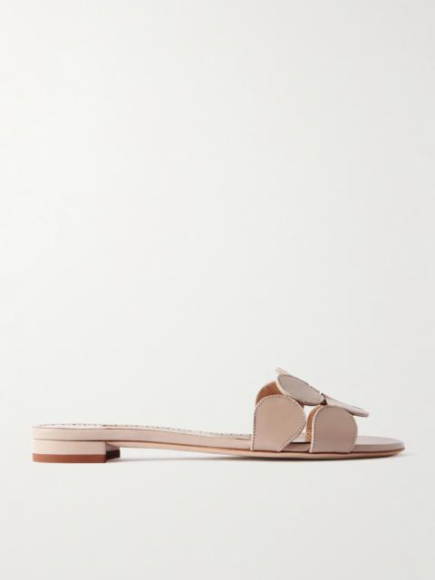 Manolo Blahnik Haribalmu 10 Cutout Leather Slides