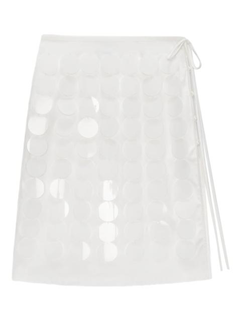 MSGM circle-appliqué wrap mini skirt