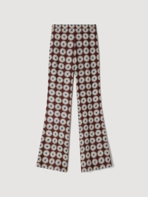 Sandro FLORAL-PRINT FLOWY TROUSERS