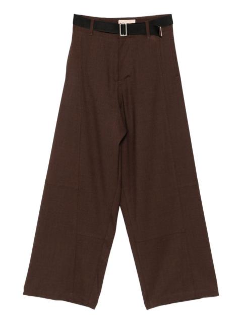 Plan C belted panelled trousers