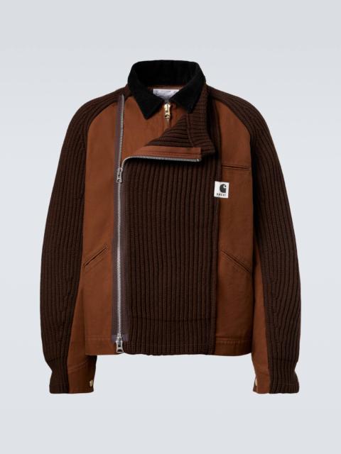 sacai x Carhartt wool-blend jacket