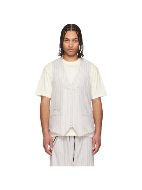 Y-3 Taupe Chapea Tailored Waistcoat