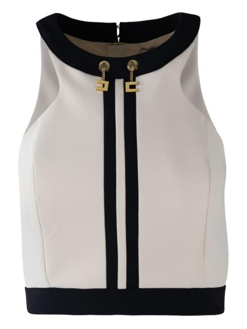 ELISABETTA FRANCHI logo-detail sleeveless top