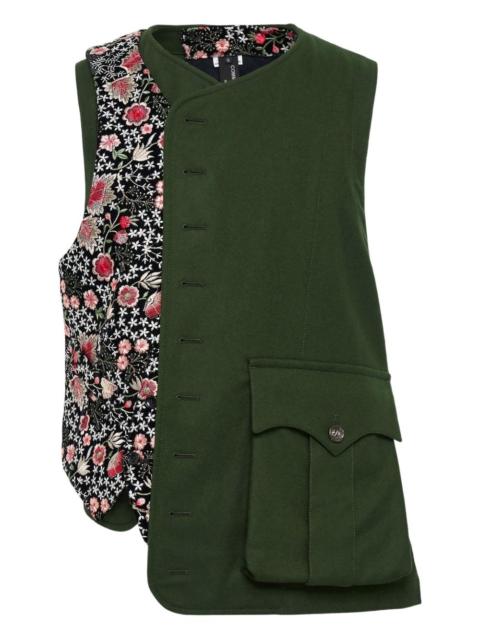 Comme des Garçons Homme Plus floral-motif panelled vest