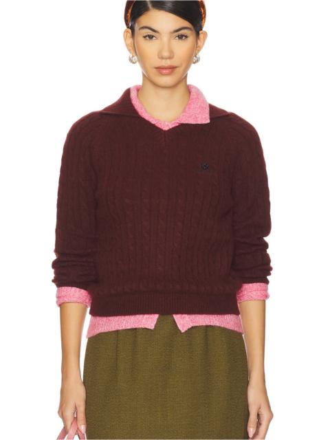 SHUSHU/TONG Cable Knit Pullover Sweater