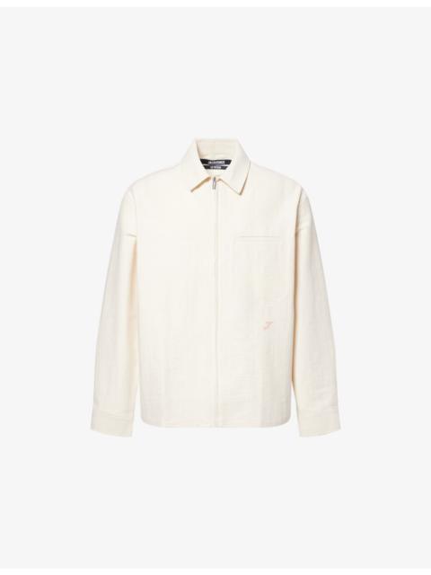 JACQUEMUS La Mecano Zipped Cotton-Blend Shirt